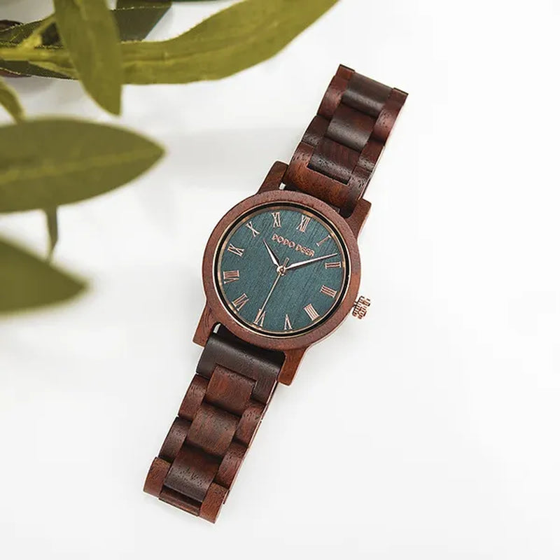 DODO DEER New Design Wood Watch for Women Simple Retro Roman Numerals Dial Rosewood Quartz Watch Anniversary Gift Exquisite Wooden Box Dropshipping