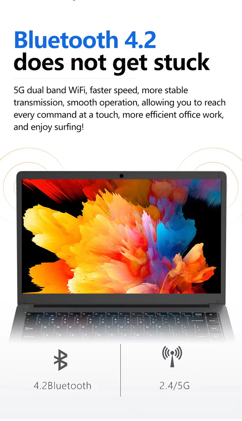 NEW HFBOOK21 14.1 Inch 1366*768 IPS Screen  N4000 Processor DDR4 6GB 128GB 256GB 512GB 1TB SSD Wins 10 11 Laptop