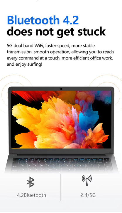 NEW HFBOOK21 14.1 Inch 1366*768 IPS Screen  N4000 Processor DDR4 6GB 128GB 256GB 512GB 1TB SSD Wins 10 11 Laptop