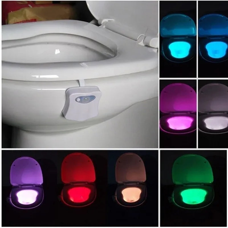8 or 16 Colors Human Motion Sensor Toilet Light Bathroom Night Light Home Decoration