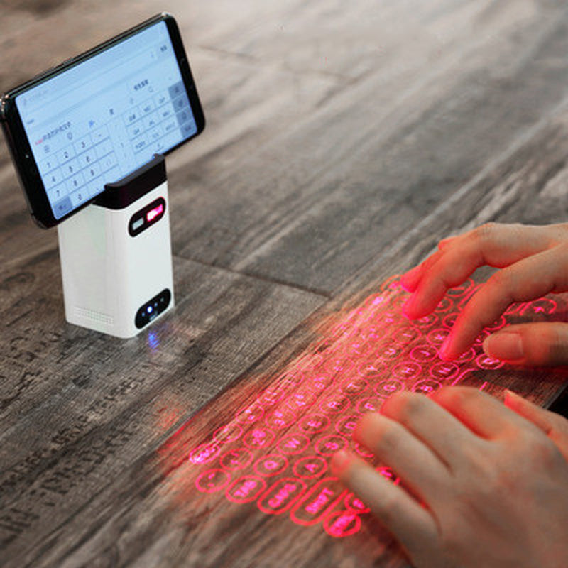 LEING FST Virtual Laser Keyboard Bluetooth Wireless Projector Phone Keyboard for Computer Pad Laptop with Mouse Function