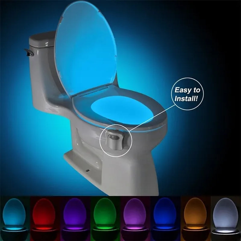 8 or 16 Colors Human Motion Sensor Toilet Light Bathroom Night Light Home Decoration