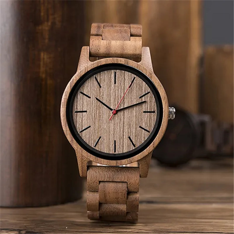 DODO DEER Natural Wood Male Quartz Classic Retro Watch Men'S Ebony Watch Designer Watch Drop Shipping