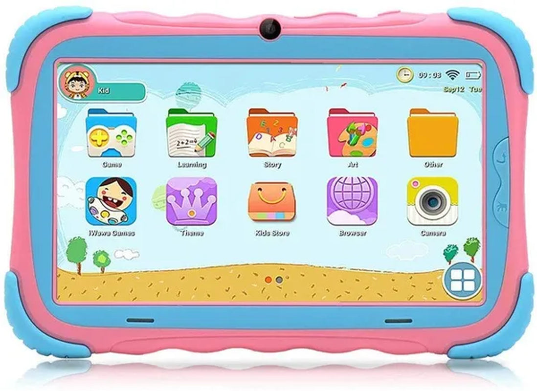 Kids Tablet - Android 9.0 GMS Certified Tablet PC with 7 Inch IPS Eye Protection Screen 2GB+16GB Wifi Bluetooth Kids-Proof Children Tablets