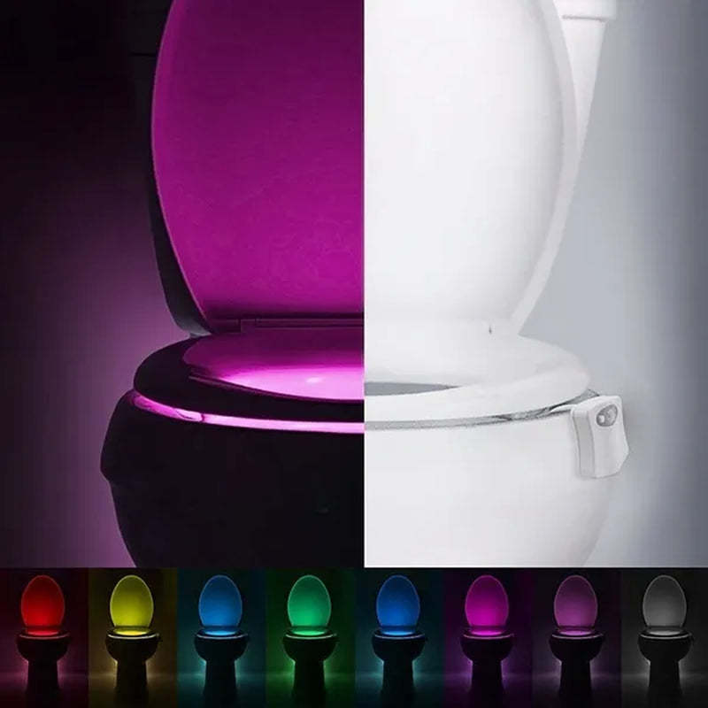 8 or 16 Colors Human Motion Sensor Toilet Light Bathroom Night Light Home Decoration