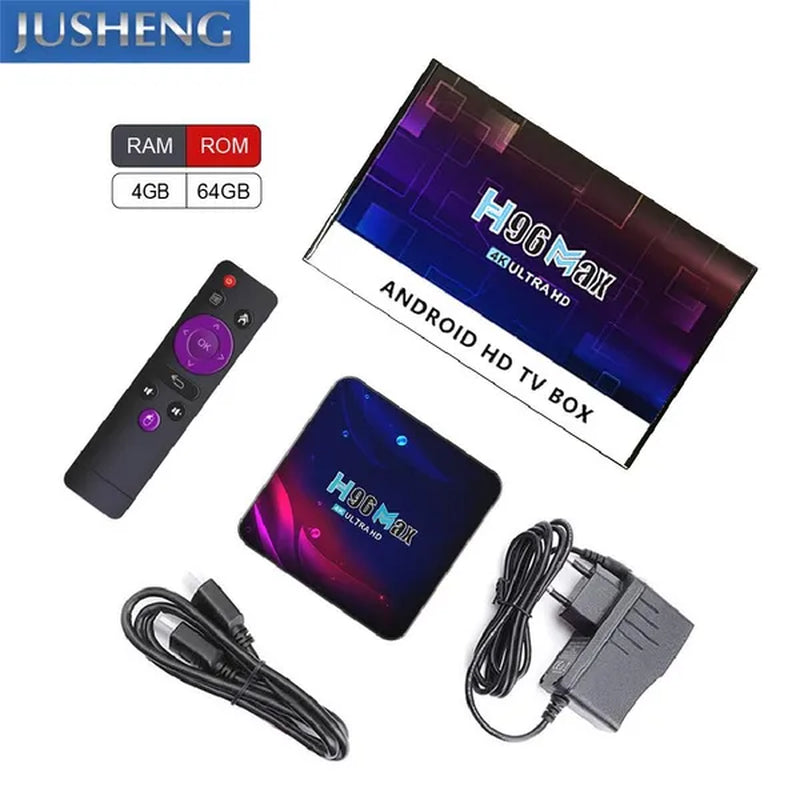 H96 Max V11 Android 11.0 Smart TV BOX BT 4.0 RK3318 Cortex-A53 Dual Wifi 2.4G/5.0Ghz 16GB 32GB 64GB Stream Media Google Player Youtube