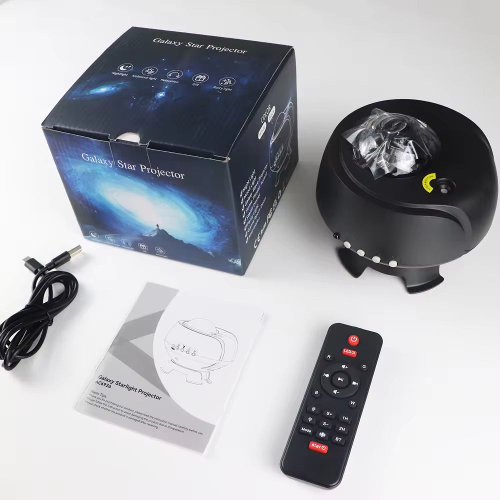 Star Projector 3 in 1 Galaxy Night Light Projector Wireless Music Speaker Aurora/Moon/Starry for Kids Baby Teen Adults