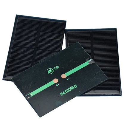 10Pcs PET Small Solar Panel 5.5V 100Ma Solar Cells Photovoltaic Panels Module for 3.6V Battery Charger DIY 84.5X55.5 Panneau