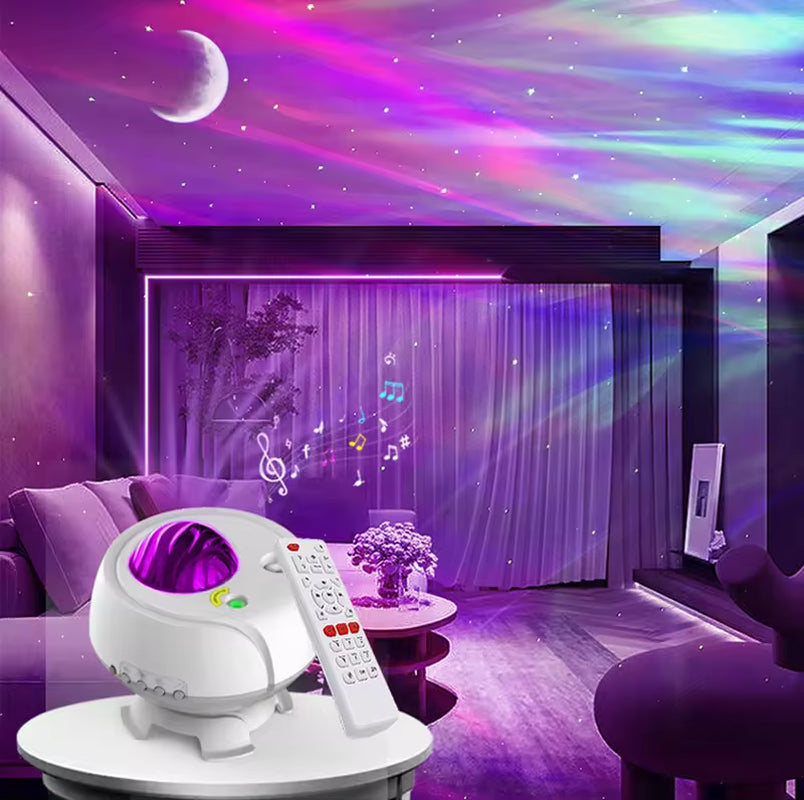 Star Projector 3 in 1 Galaxy Night Light Projector Wireless Music Speaker Aurora/Moon/Starry for Kids Baby Teen Adults