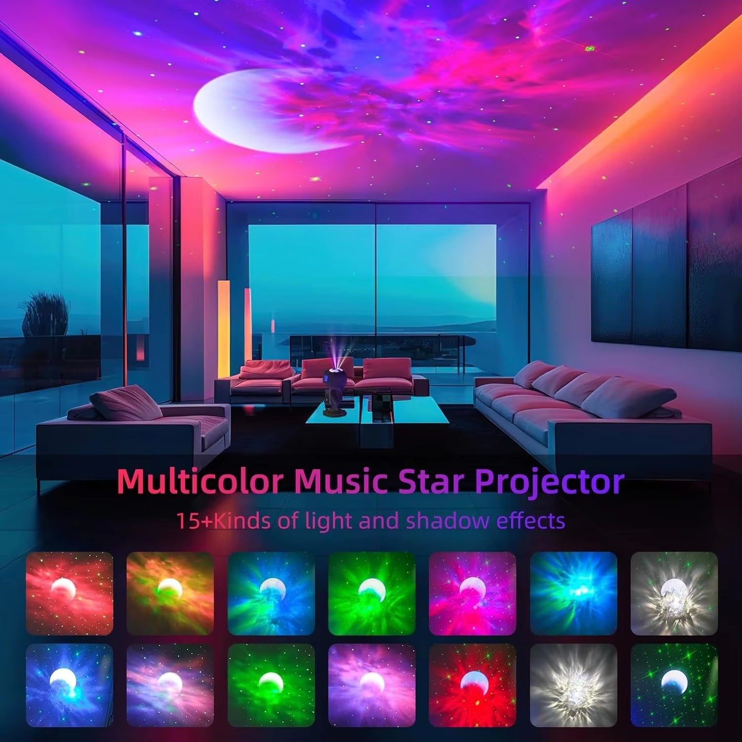 Multi-Color Rotatable Astronaut Projection Spaceman Lamp Ocean Wave Star LED Night Light Galaxy Nebula Projector for Bedroom