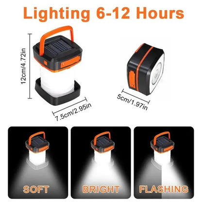 Camping Lantern Foldable Rechargeable Lamp Waterproof Flashlight Portable Power Bank Tent Fishing Travel Camping Light