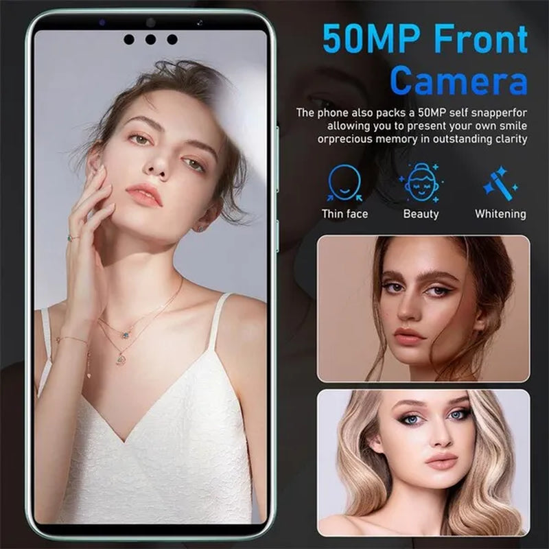 2024 New 5G 6.8 Inch HD Mate60 Android 13.0 HD Screen Water Drop Screen 6800Mah 12+512G Fingerprint Unlocked Version Smartphone