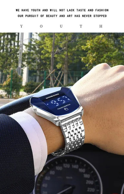 2022 Fashion Touch Screen LED Sport Brand Watch New Design 3D Glass Men Gold Wrist Digital Watches Man Clock Casual Wristwatch