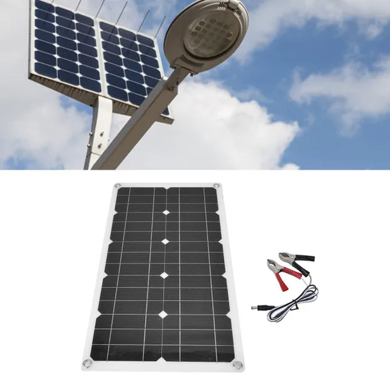 18V 100W Solar Panel Waterproof Solar Charging Panel Outdoor Battery for Household Car Boat