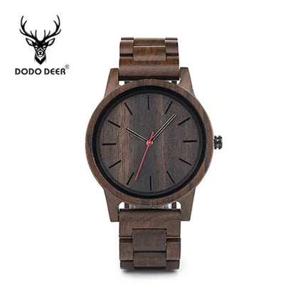 DODO DEER Natural Wood Male Quartz Classic Retro Watch Men'S Ebony Watch Designer Watch Drop Shipping