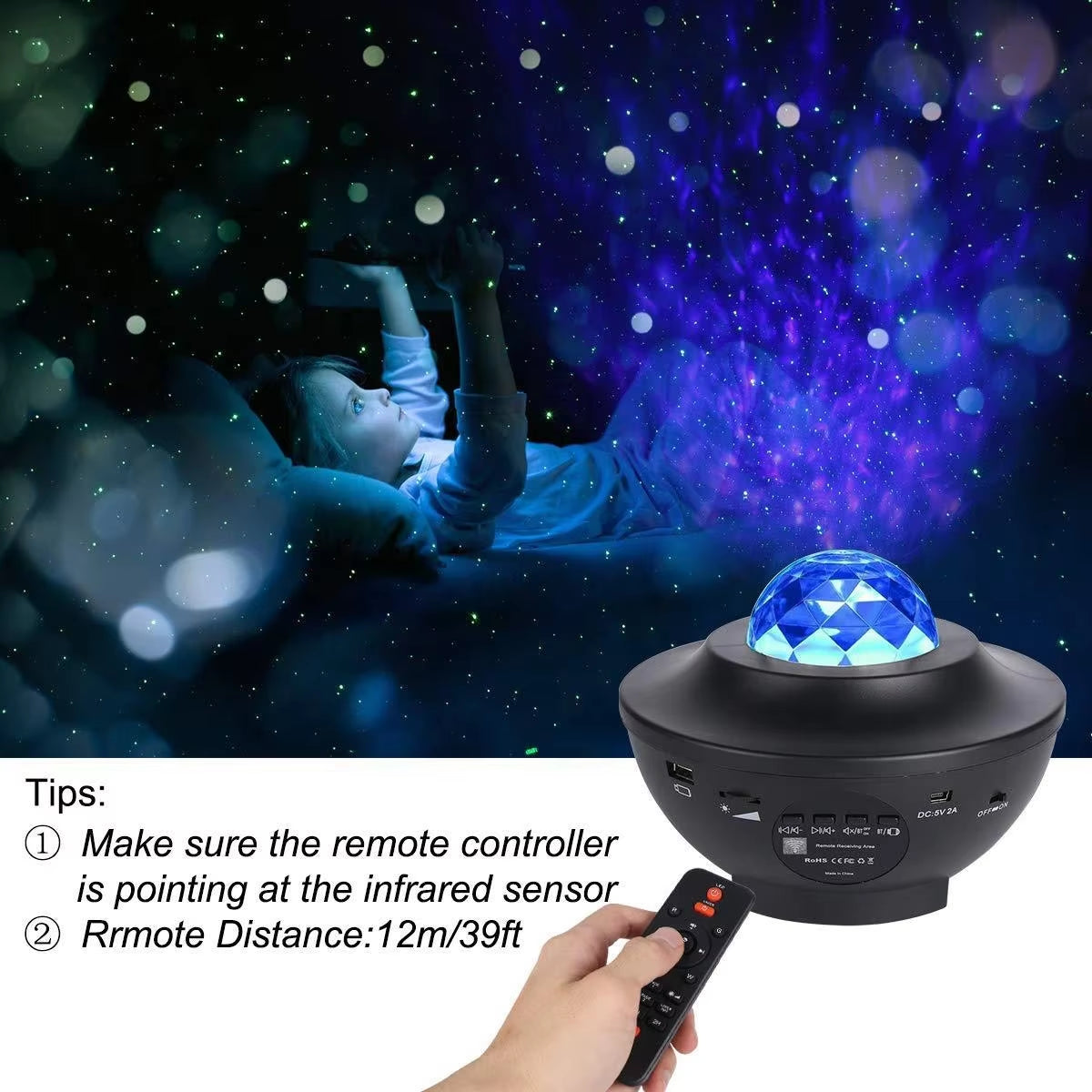 PRO Rechargeable Galaxy Projector Home Decor WIFI Alexa LED Starry Star Night Light Projector with Remote Controller