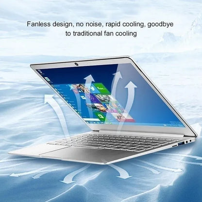 14.1 Inch Laptop Computer Intel J4105 RAM 6G SSD 64G/128G Windows 10 Student Notebook Office Work Job Learning Tool Gadgetl Gadget