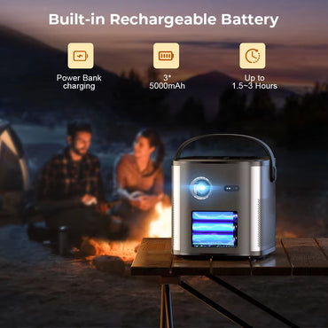 New Arrival  U80 Pro Factory Portable Smart DLP Wifi Auto Focus Android 11.0 3D 4K Battery Outdoor Camping Projector