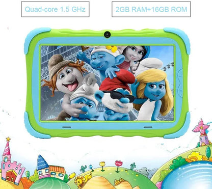 Kids Tablet - Android 9.0 GMS Certified Tablet PC with 7 Inch IPS Eye Protection Screen 2GB+16GB Wifi Bluetooth Kids-Proof Children Tablets