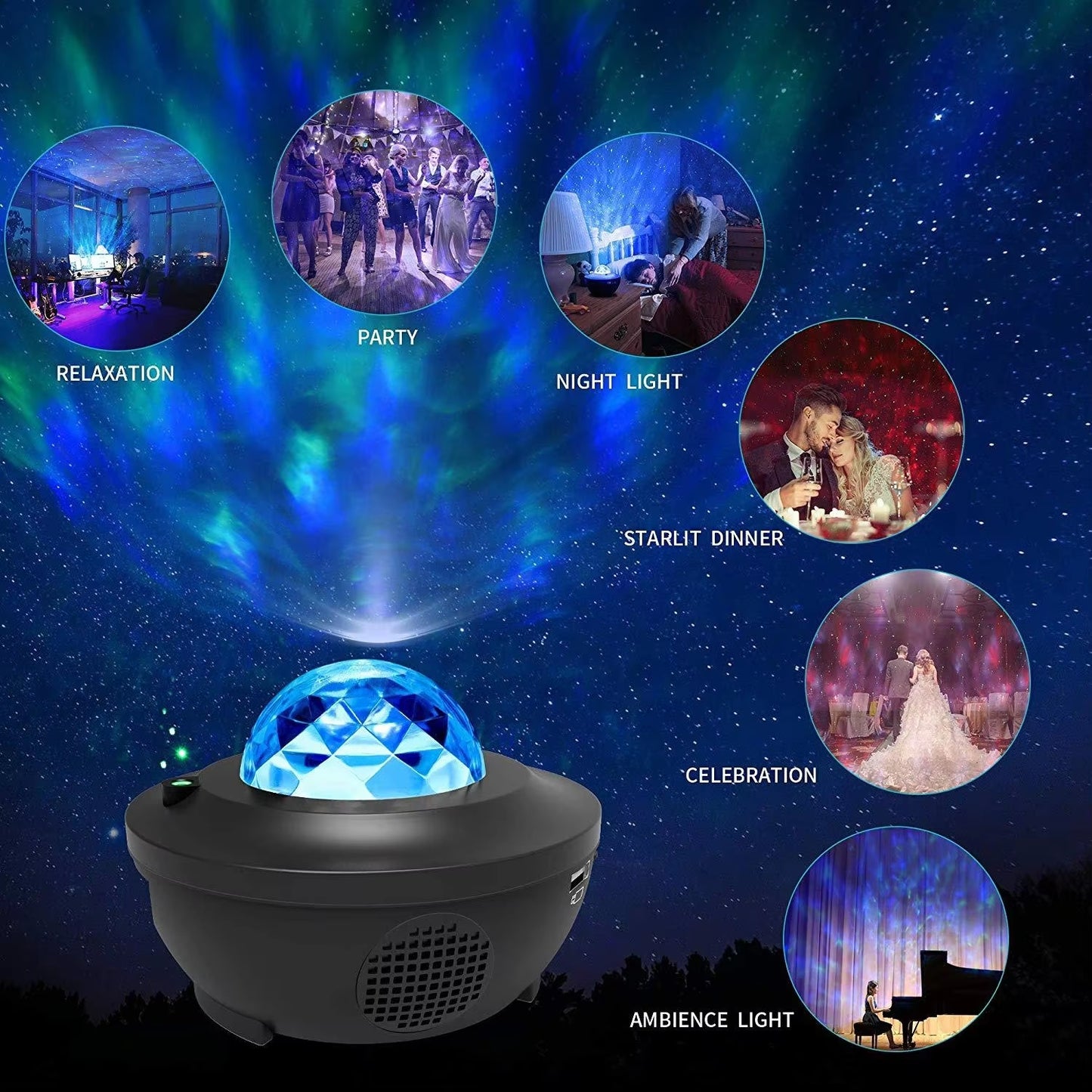 PRO Rechargeable Galaxy Projector Home Decor WIFI Alexa LED Starry Star Night Light Projector with Remote Controller