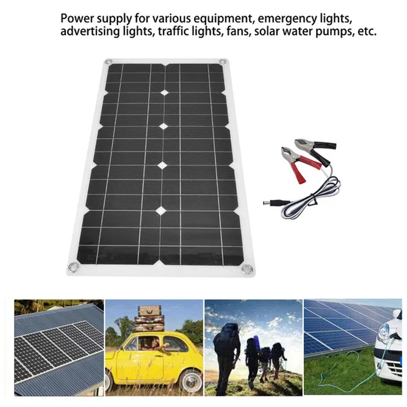 18V 100W Solar Panel Waterproof Solar Charging Panel Outdoor Battery for Household Car Boat