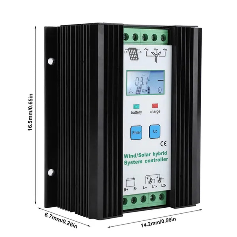 12/24V Wind and Solar Complementary Charge Controller Lcd Monitor Wind Turbine Solar Panel Charger Regulator