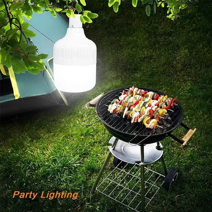 1Pc Portable Camping Lantern Bulb High Power Hanging Tents Lighting Equipment Emergency LED Lamp Usb Rechargeable Outdoor Lights for Camping Hiking Night Market Backpacking Reading Fishing (20W/40W/80W/100W/150W/200W)