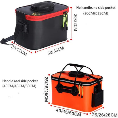 5 Color Outdoor Fishing Bucket Folding Fishing Gear Portable Camping Hiking Bucket with Handle Fishing Bags