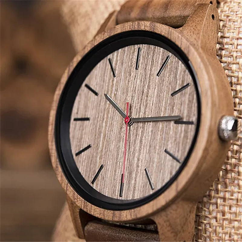 DODO DEER Natural Wood Male Quartz Classic Retro Watch Men'S Ebony Watch Designer Watch Drop Shipping