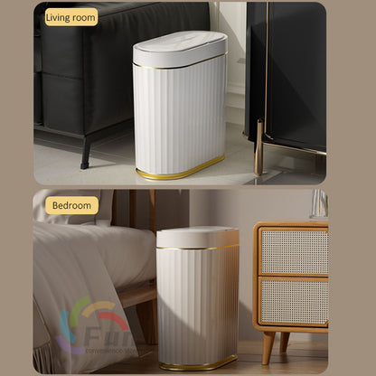 Smart Trash Can with Lid for Bedroom and Living Room Kitchen Storage Box Trash Can Induction Small Car Box Automatic Smart Dustbin Smart Trash Bin