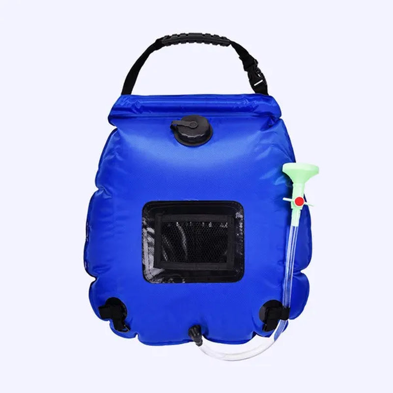 Solar Portable Shower Bag, 5 Gal/20L Solar Heating Camping Shower Bag with Removable Hose&On-Off Switchable Shower Head, Compact Camping Shower for Camping, Hiking, Traveling, Beach Swimming