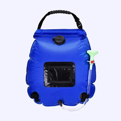 Solar Portable Shower Bag, 5 Gal/20L Solar Heating Camping Shower Bag with Removable Hose&On-Off Switchable Shower Head, Compact Camping Shower for Camping, Hiking, Traveling, Beach Swimming
