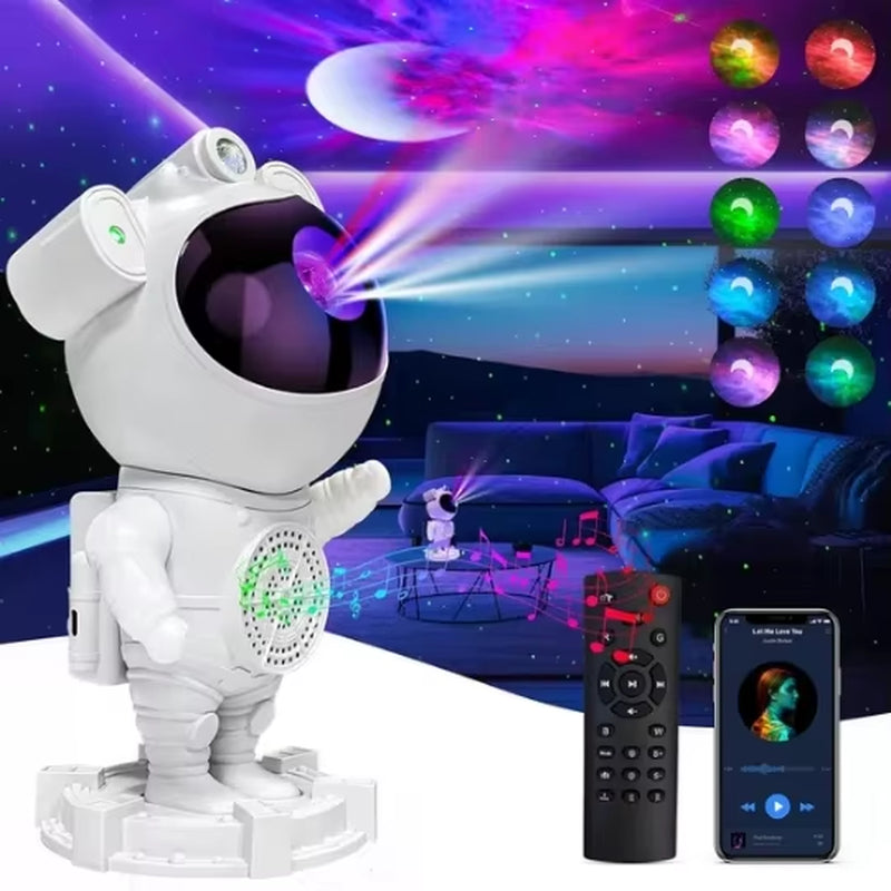 Multi-Color Rotatable Astronaut Projection Spaceman Lamp Ocean Wave Star LED Night Light Galaxy Nebula Projector for Bedroom