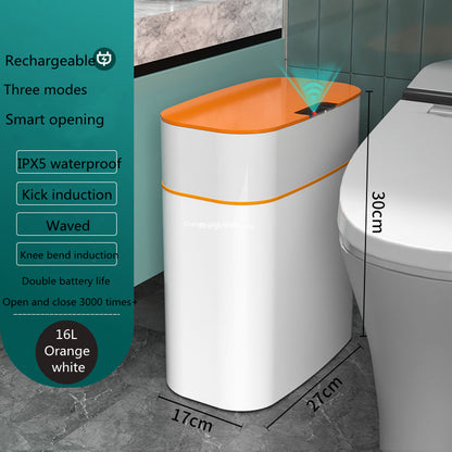 Smart Trash Can with Lid for Bedroom and Living Room Kitchen Storage Box Trash Can Induction Small Car Box Automatic Smart Dustbin Smart Trash Bin