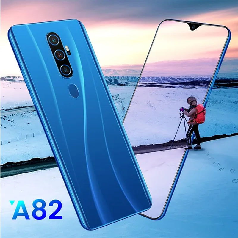 6.7 Inch A82 Smartphone Face/Fingerprint Unlock 8+128GB Android Dual SIM Cards Support T Card Dual Rear 8MP+18MP HD Camera Bluetooth GPS Navigation Hi-Fi Sound Quality Smart Phones 详情