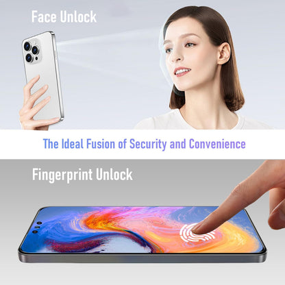 A14 Promax Unlocked Android Phone 8-Core Smartphone 8GB+256GB Cell Phone 24MP+50MP Camera Pixels 6800Mah Battery for Extended Standby 6.7Inch HD Screen Unlocked Phone 5G Dual SIM (White)