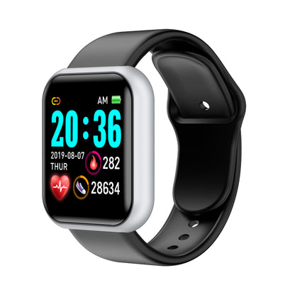 Compatible with , Y68 Color Screen Smart Bracelet Heart Rate Blood Pressure Blood Oxygen