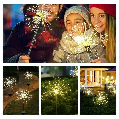 Solar Gypsophila Garden Lights Outdoor Dandelion Lamp for Lawn Landscape Christmas Garden Party