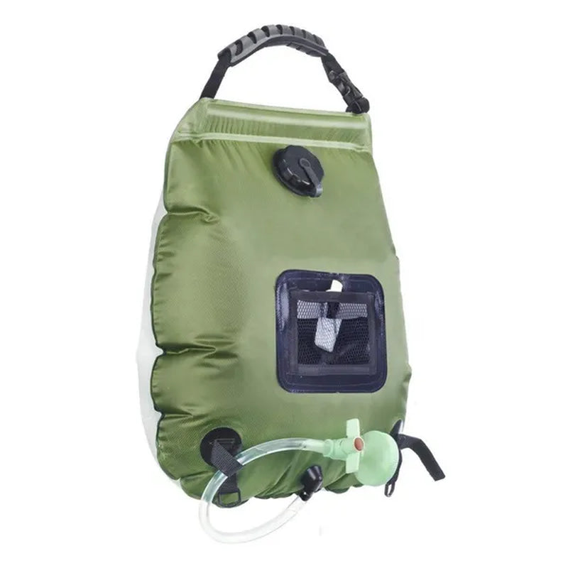 Solar Portable Shower Bag, 5 Gal/20L Solar Heating Camping Shower Bag with Removable Hose&On-Off Switchable Shower Head, Compact Camping Shower for Camping, Hiking, Traveling, Beach Swimming