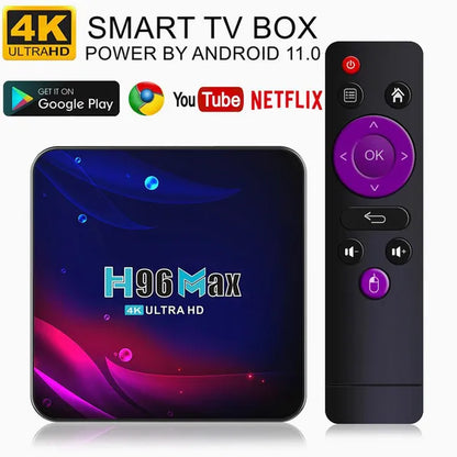 Power by Android 11.0 4K Android TV BOX 5G WIFI Smart TV BOX RK3318 Quad-Core Streaming Network Media Player Ott TV BOX Set-Top Box