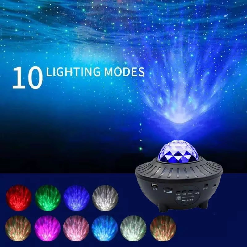 LED Sky Projection Lamp Remote Control Bedroom Kids Baby Night Light Projector