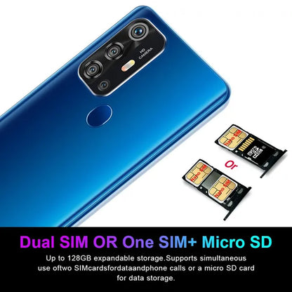 New V19Pro 7.2 Inch Full Screen FHD Smartphone 12GB+512GB Face Unlock 4G 5G Android10.0 Dual SIM Cards Support T Card Dual Rear 18MP+48MP HD Camera Bluetooth GPS Navigation Hi-Fi Sound Quality Smart Phones