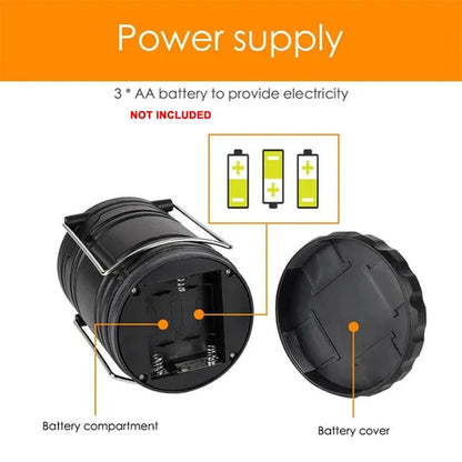 30 LED Portable Camping Lantern Battery Operated Torch Light Tent Lamp