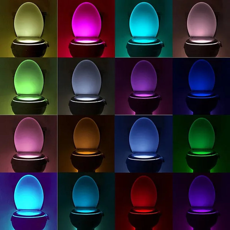 8 or 16 Colors Human Motion Sensor Toilet Light Bathroom Night Light Home Decoration
