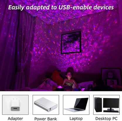 Oversea Stock Dropshipping Night Lights Laser Sterrenhemel Proyector BT Speaker Galaxia Starry Light Star Projector Wifi Smart