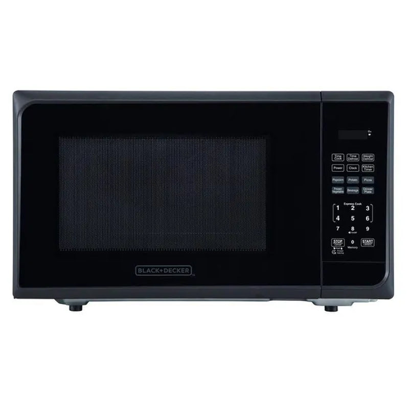 Open Box BLACK+DECKER 1.1 Cu Ft 1000W Microwave Oven - Stainless Steel Black