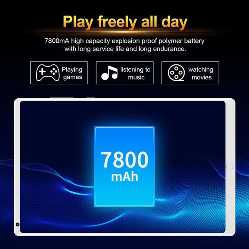 9.1 Inch 10 Core Wifi Tablet PC Android 12.0 System Dual SIM Dual with Camera 16MP+32MP Tablet RAM 12GB+ROM 1024GB Tablet PC