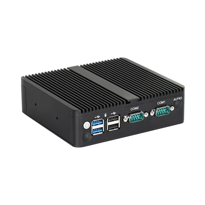 Fanless Mini PC J6412 DDR4 M.2 Nvme SSD 4X 2.5Gbe LAN RS232 RS485 DB9 6X USB Wifi 3G 4G LTE Pfsense