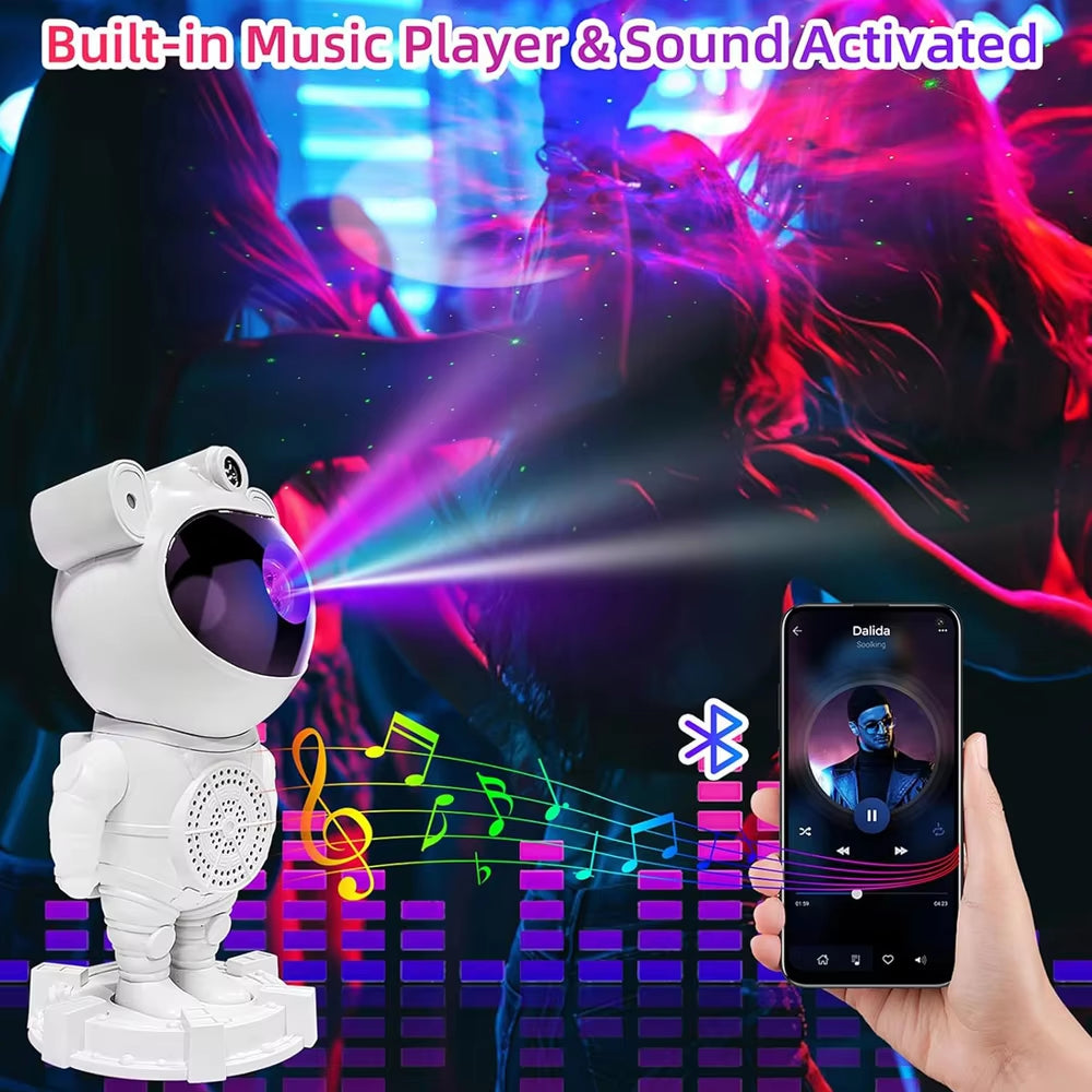 Multi-Color Rotatable Astronaut Projection Spaceman Lamp Ocean Wave Star LED Night Light Galaxy Nebula Projector for Bedroom