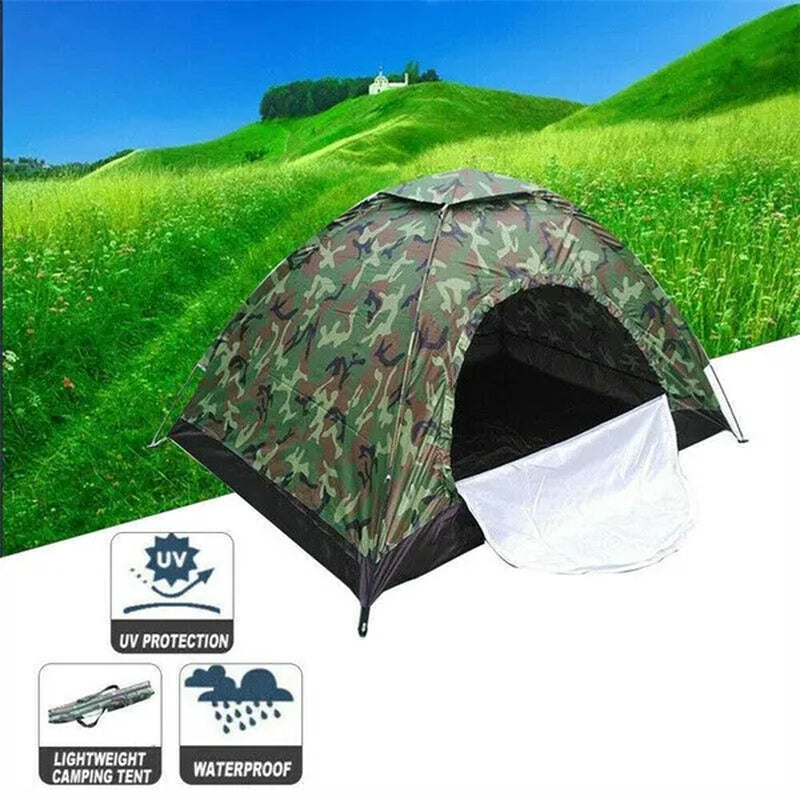 2 Person Camping Dome Tent Waterproof Outdoor Tent with Top Rainfly Easy Set Up